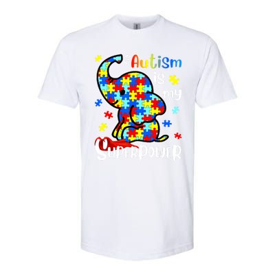 Autism Is My Superpower Cute Elephant Autism Awareness Softstyle® CVC T-Shirt