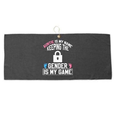 Auntie Is My Name Keeping Gender Is My Game Baby Reveal Large Microfiber Waffle Golf Towel