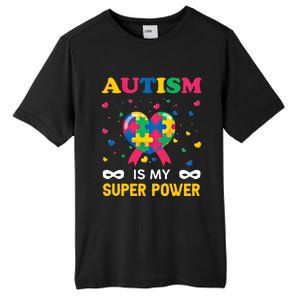 Autism Is My Super Power Autism Day Love Puzzle Support Gift Tall Fusion ChromaSoft Performance T-Shirt