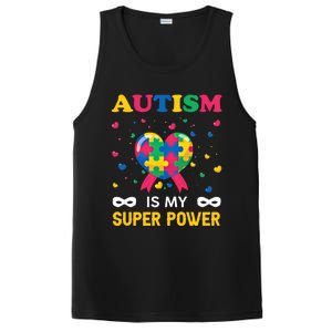 Autism Is My Super Power Autism Day Love Puzzle Support Gift PosiCharge Competitor Tank