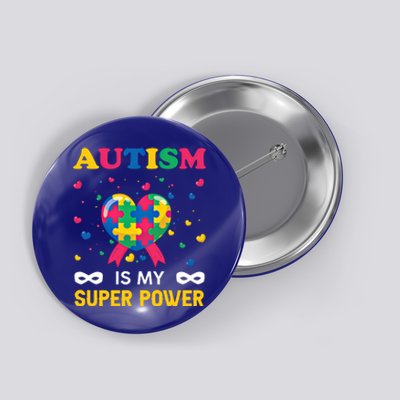 Autism Is My Super Power Autism Day Love Puzzle Support Gift Button