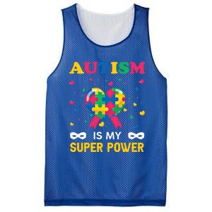 Autism Is My Super Power Autism Day Love Puzzle Support Gift Mesh Reversible Basketball Jersey Tank