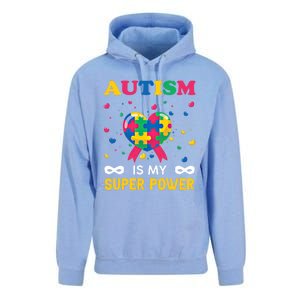 Autism Is My Super Power Autism Day Love Puzzle Support Gift Unisex Surf Hoodie