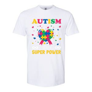 Autism Is My Super Power Autism Day Love Puzzle Support Gift Softstyle CVC T-Shirt