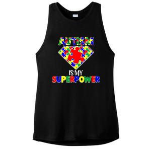 Autism Is My Superpower Autist Asd Disorder Autism Meaningful Gift Ladies PosiCharge Tri-Blend Wicking Tank