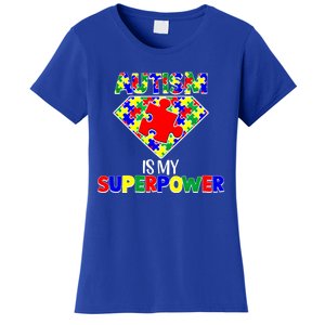 Autism Is My Superpower Autist Asd Disorder Autism Meaningful Gift Women's T-Shirt