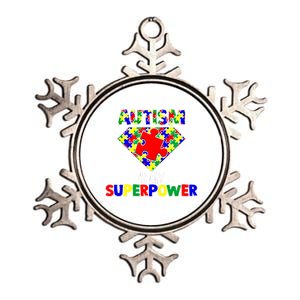 Autism Is My Superpower Autist Asd Disorder Autism Meaningful Gift Metallic Star Ornament