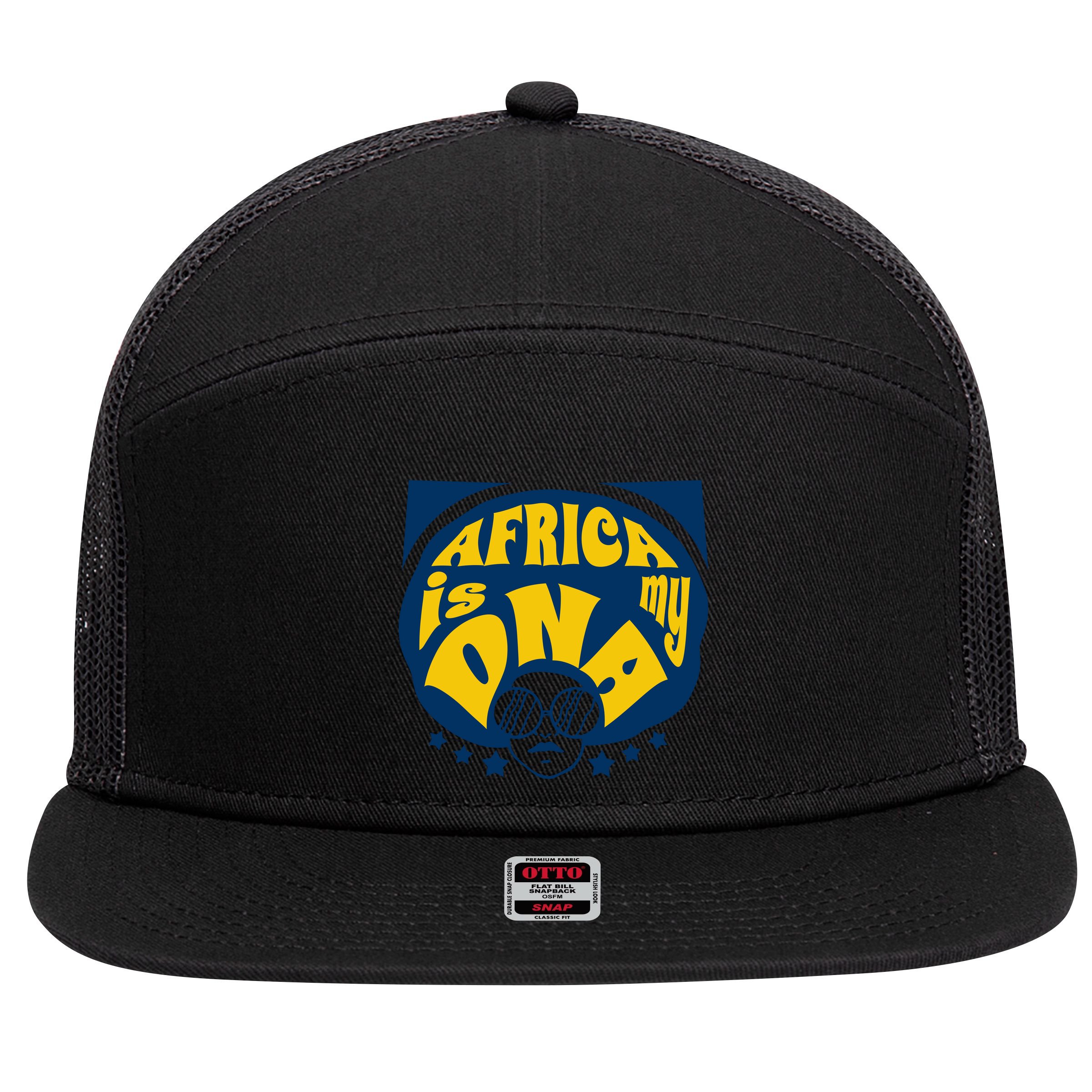 Africa Is My DNA Black History Month 7 Panel Mesh Trucker Snapback Hat