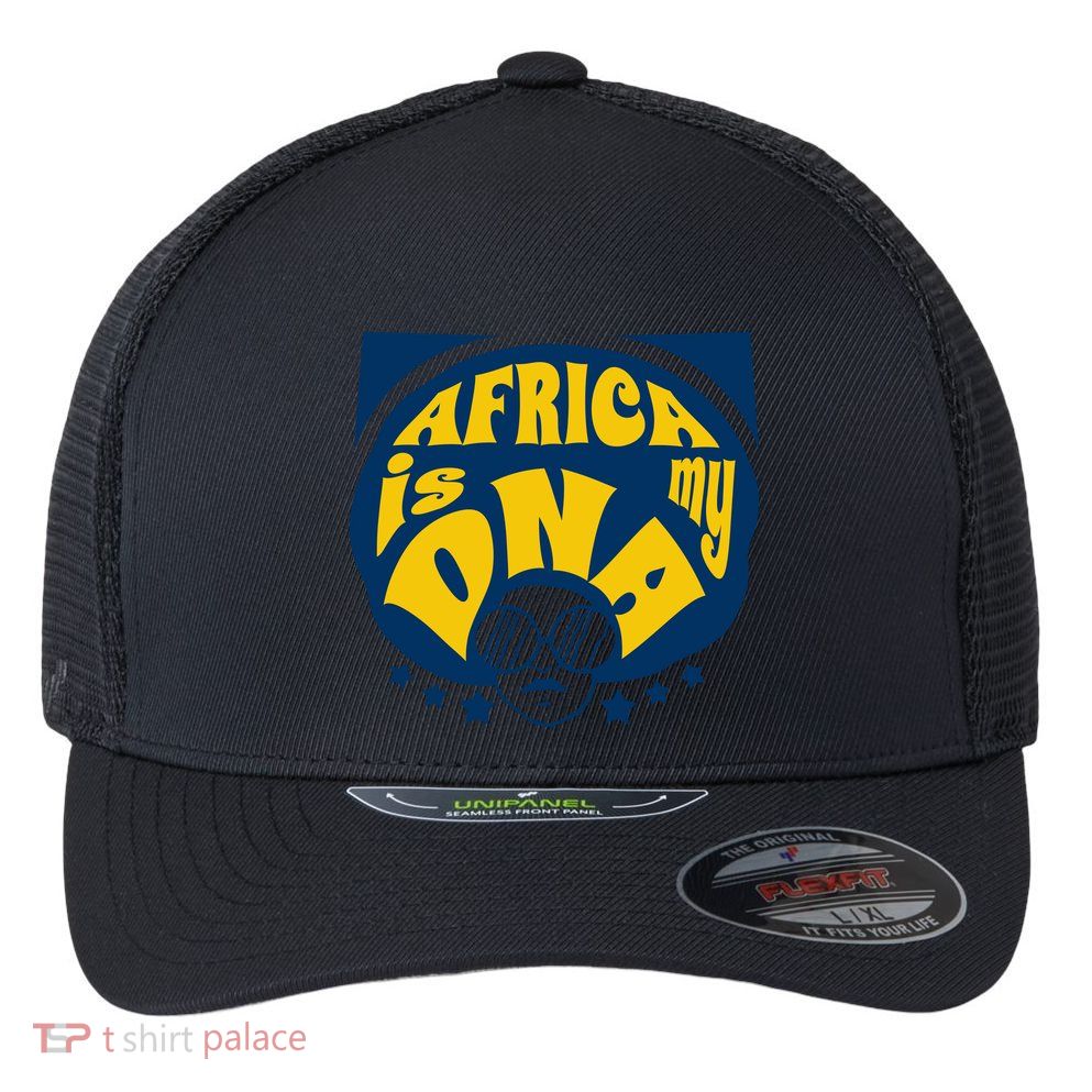 Africa Is My DNA Black History Month Flexfit Unipanel Trucker Cap