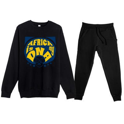 Africa Is My DNA Black History Month Premium Crewneck Sweatsuit Set