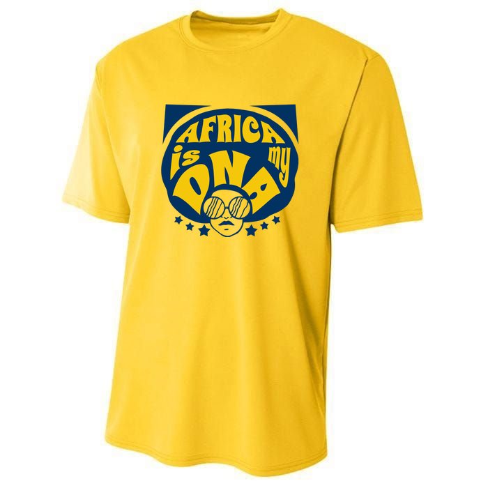 Africa Is My DNA Black History Month Youth Performance Sprint T-Shirt