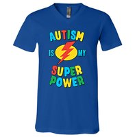 Autism Is My Superpower Gift V-Neck T-Shirt