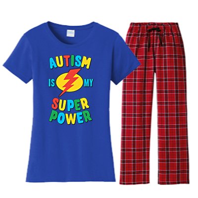 Autism Is My Superpower Gift Women's Flannel Pajama Set