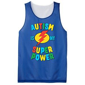 Autism Is My Superpower Gift Mesh Reversible Basketball Jersey Tank