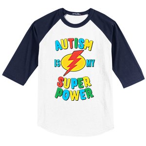 Autism Is My Superpower Gift Baseball Sleeve Shirt