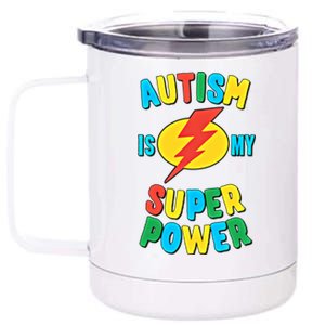 Autism Is My Superpower Gift 12 oz Stainless Steel Tumbler Cup