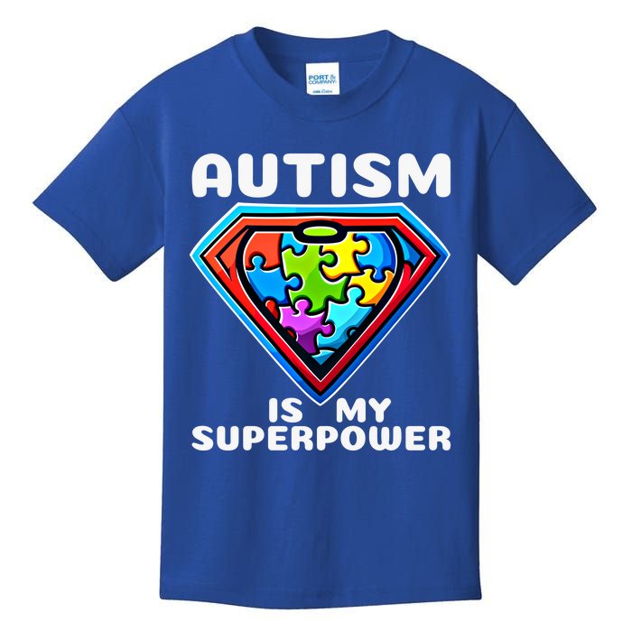 Autism Is My Superpower Superhero Cute Gift Kids T-Shirt