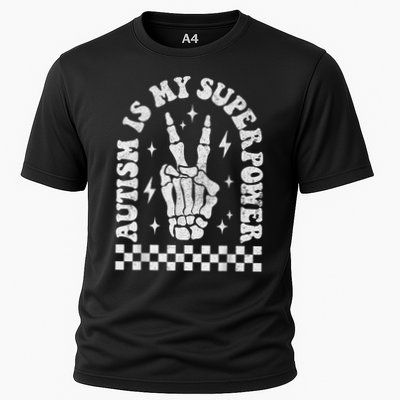 Autism Is My Superpower Groovy Autism Awareness  Performance Shirt