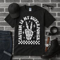 Autism Is My Superpower Groovy Autism Awareness  Tall T-Shirt