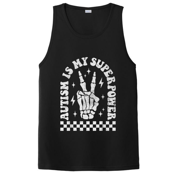 Autism Is My Superpower Groovy Autism Awareness  PosiCharge Competitor Tank