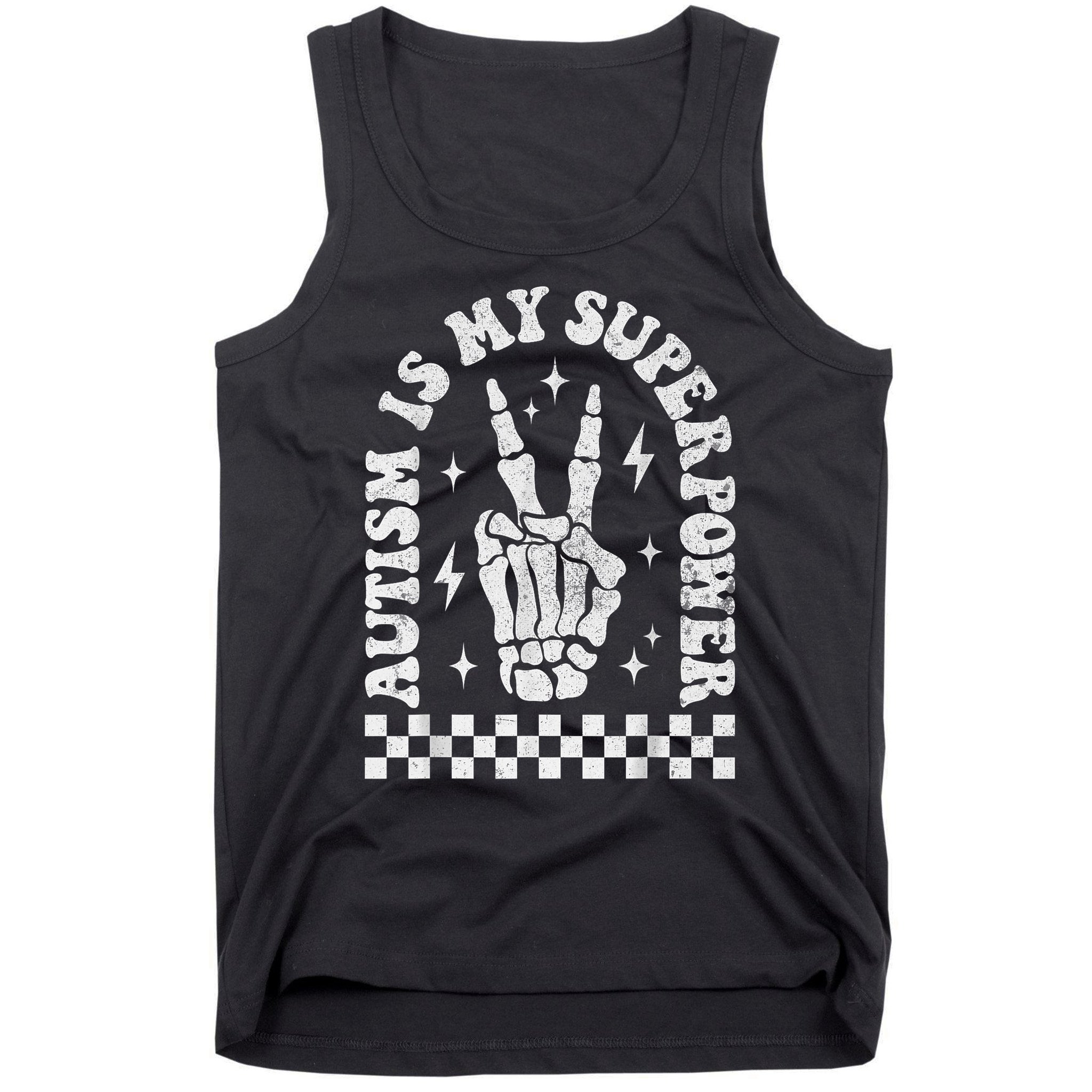 Autism Is My Superpower Groovy Autism Awareness  Tank Top