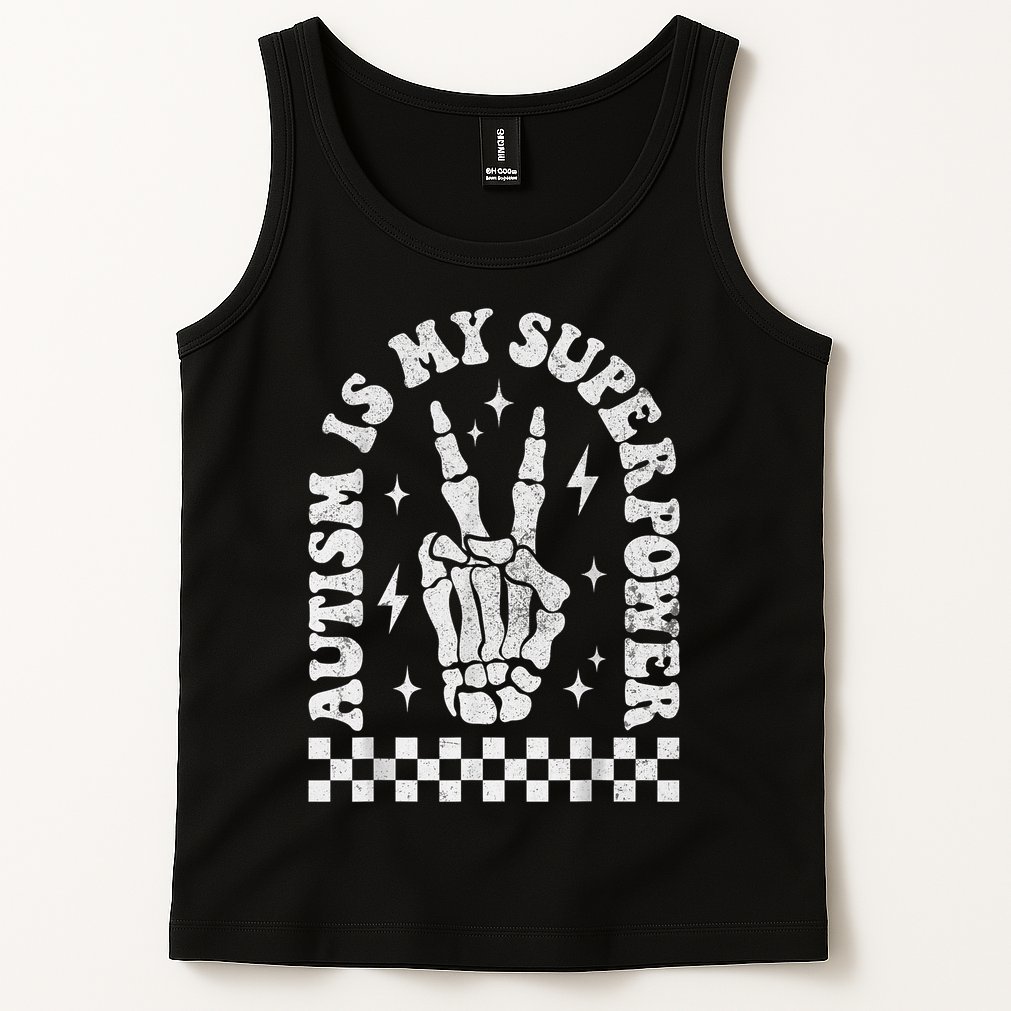 Autism Is My Superpower Groovy Autism Awareness  Tank Top