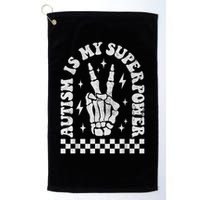 Autism Is My Superpower Groovy Autism Awareness  Golf Towel