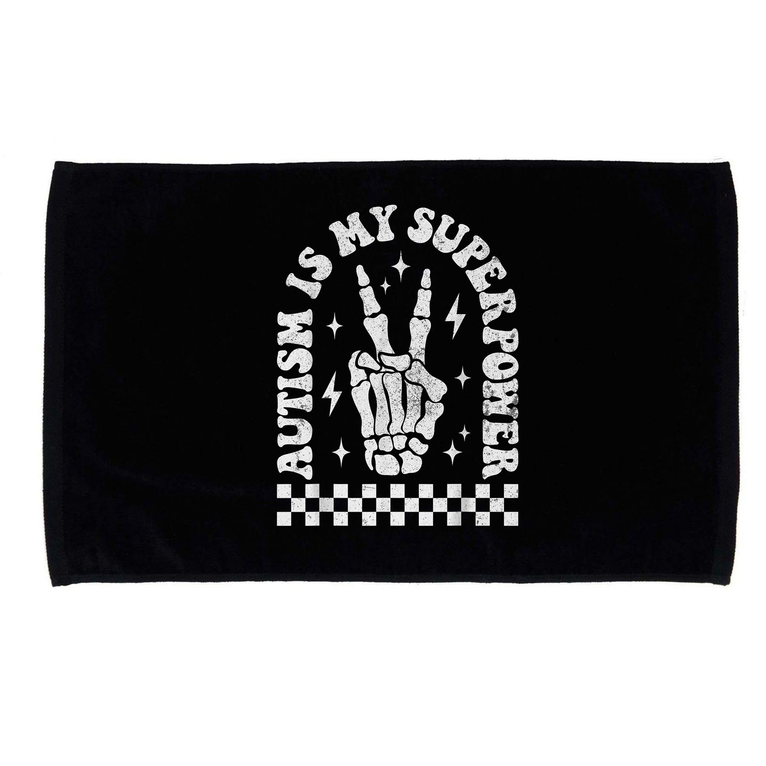 Autism Is My Superpower Groovy Autism Awareness  Microfiber Hand Towel