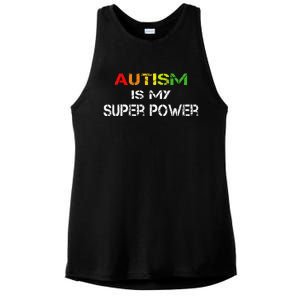 Autism Is My Super Power, Autism Awareness Gift For Ladies PosiCharge Tri-Blend Wicking Tank