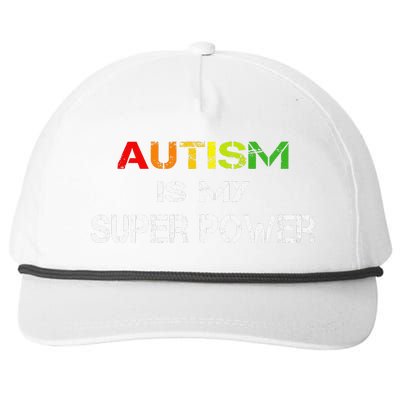 Autism Is My Super Power, Autism Awareness Gift For Snapback Five-Panel Rope Hat