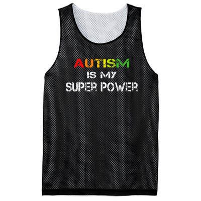 Autism Is My Super Power, Autism Awareness Gift For Mesh Reversible Basketball Jersey Tank