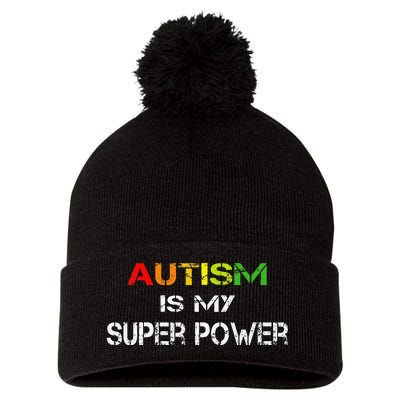 Autism Is My Super Power, Autism Awareness Gift For Pom Pom 12in Knit Beanie