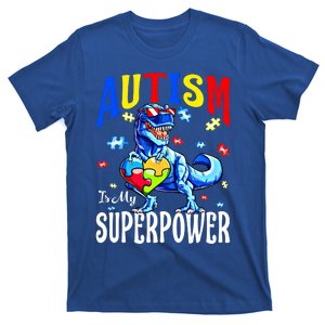 Autism Is My Superpower Autism Awareness Dinosaur Gift T-Shirt