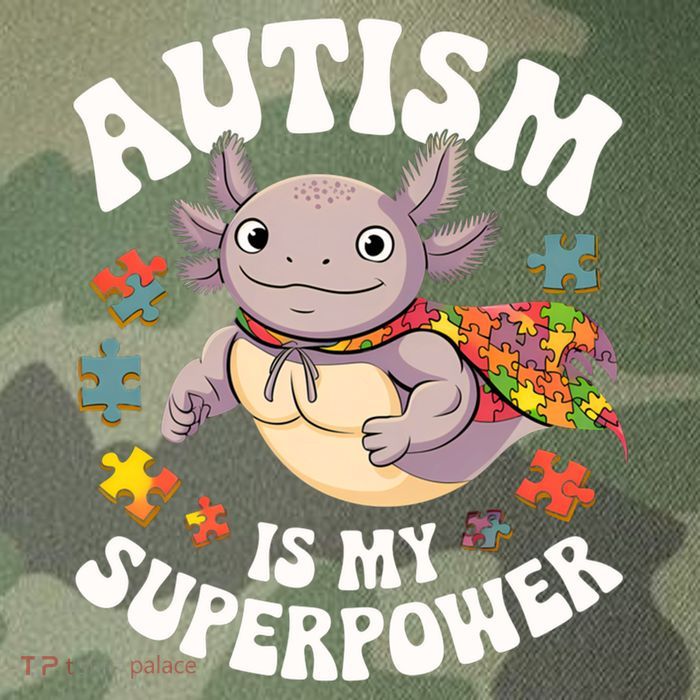 Autism Is My Super Power Strong Axolotl Autism Awareness Gift Legacy Tie Dye Trucker Hat