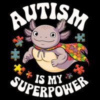 Autism Is My Super Power Strong Axolotl Autism Awareness Gift Cooling Performance Long Sleeve Crew