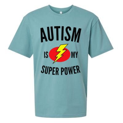 Autism Is My Super Power Autism Awareness Sueded Cloud Jersey T-Shirt