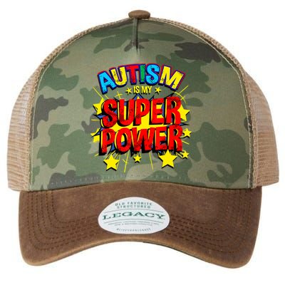 Autism Is My Superpower Autism Awareness Legacy Tie Dye Trucker Hat