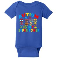 Autism Is My Super Power Superhero Autism Awareness Baby Bodysuit