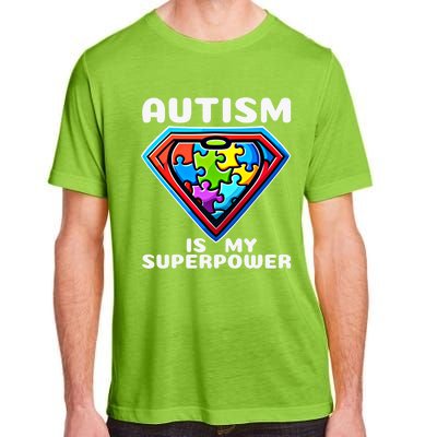 Autism Is My Superpower Superhero Gift Adult ChromaSoft Performance T-Shirt