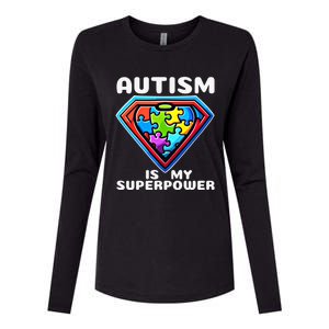 Autism Is My Superpower Superhero Gift Womens Cotton Relaxed Long Sleeve T-Shirt