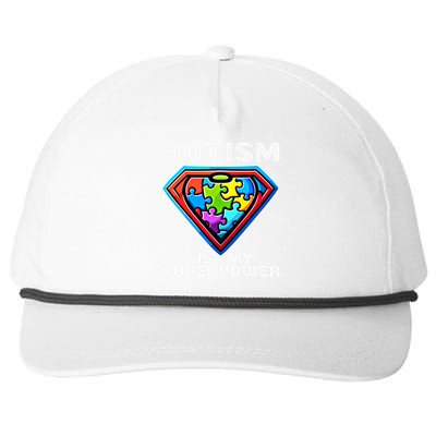 Autism Is My Superpower Superhero Gift Snapback Five-Panel Rope Hat