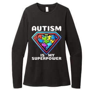 Autism Is My Superpower Superhero Gift Womens CVC Long Sleeve Shirt