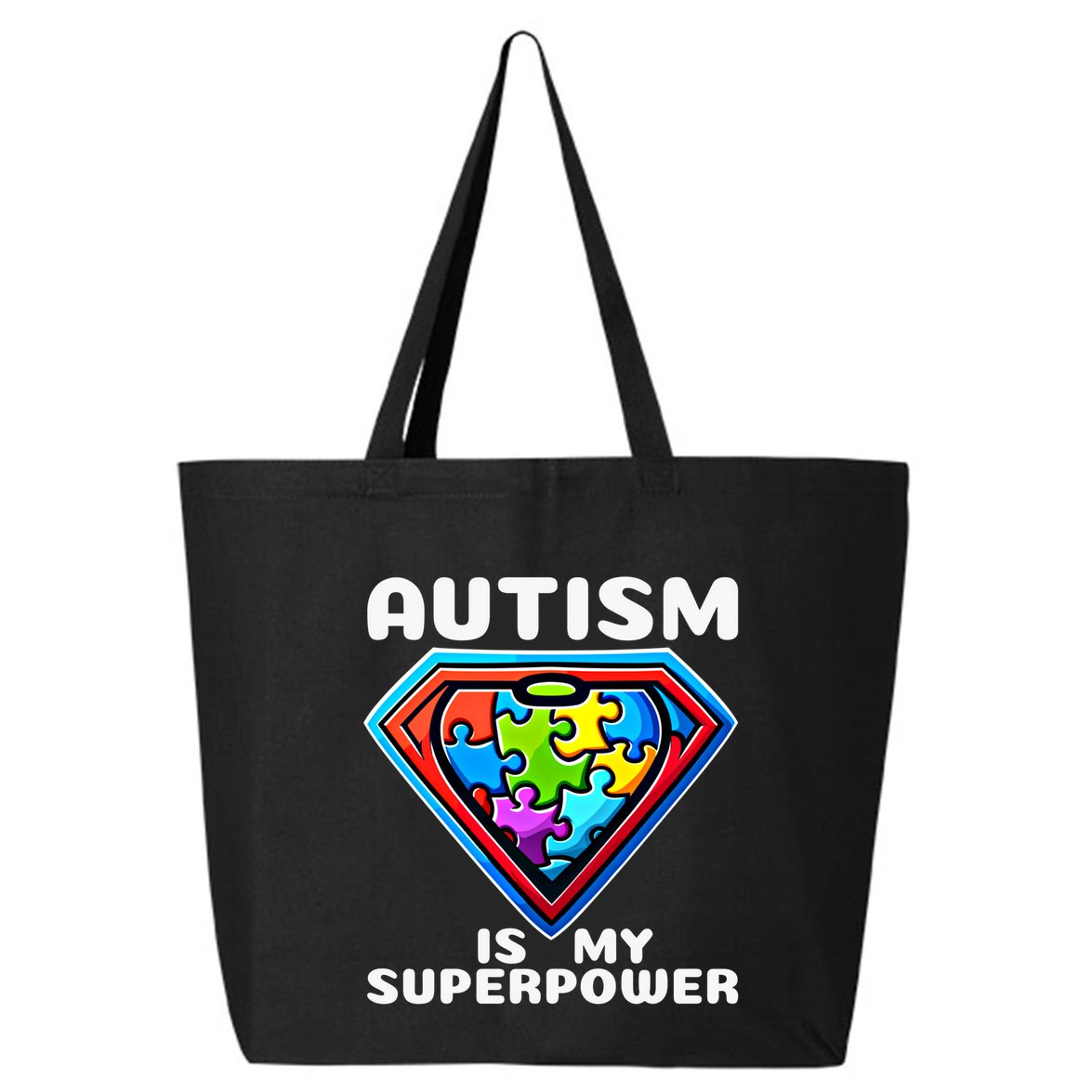 Autism Is My Superpower Superhero Gift 25L Jumbo Tote