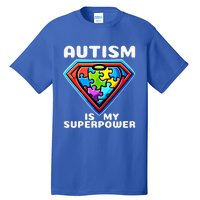 Autism Is My Superpower Superhero Gift Tall T-Shirt