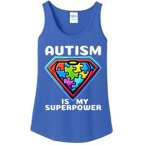 Autism Is My Superpower Superhero Gift Ladies Essential Tank