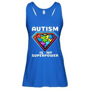 Autism Is My Superpower Superhero Gift Ladies Essential Flowy Tank