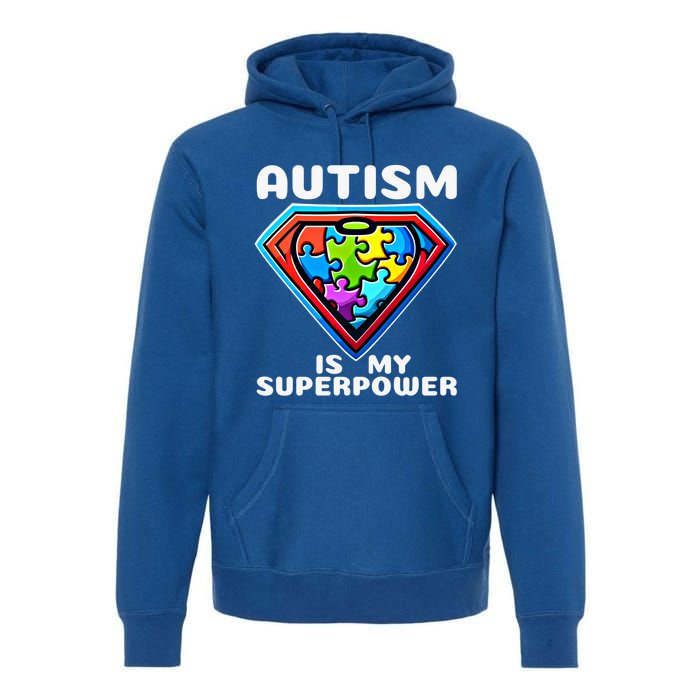 Autism Is My Superpower Superhero Gift Premium Hoodie