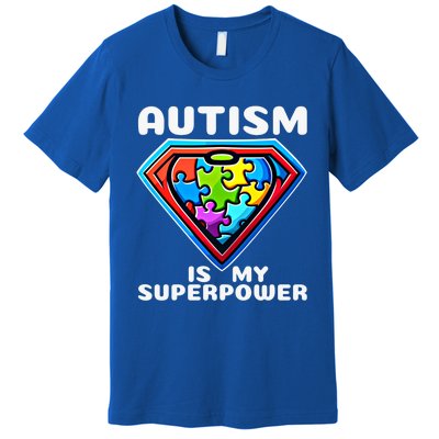 Autism Is My Superpower Superhero Gift Premium T-Shirt