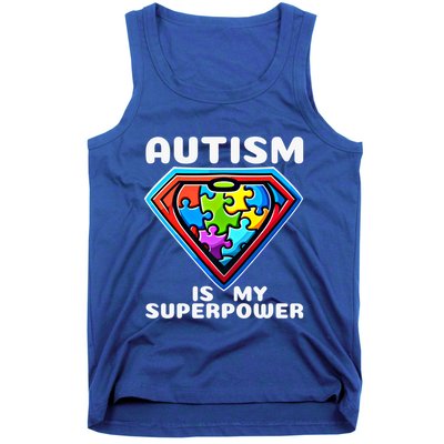 Autism Is My Superpower Superhero Gift Tank Top