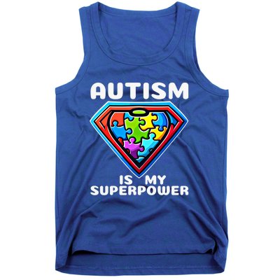 Autism Is My Superpower Superhero Gift Tank Top